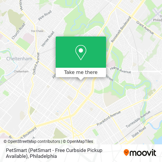 Mapa de PetSmart (PetSmart - Free Curbside Pickup Available)