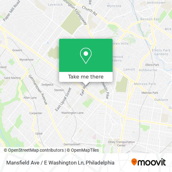 Mapa de Mansfield Ave / E Washington Ln