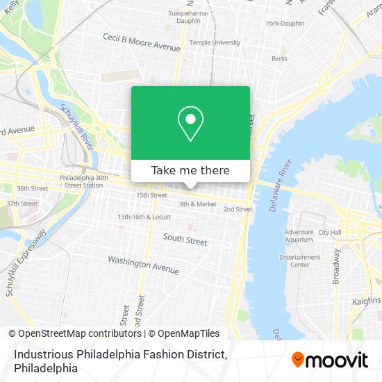 Mapa de Industrious Philadelphia Fashion District