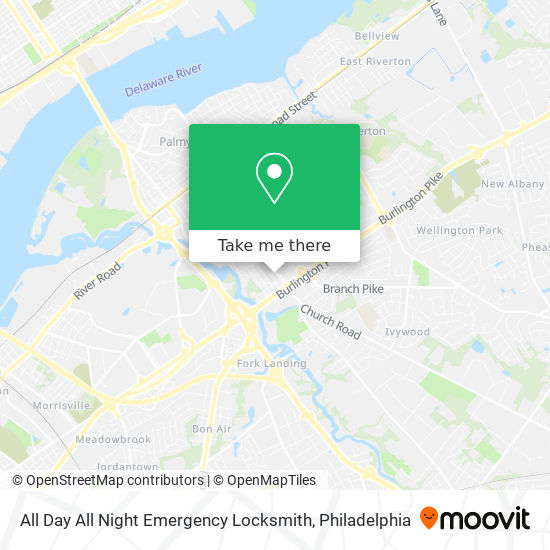 All Day All Night Emergency Locksmith map