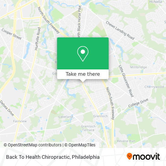 Back To Health Chiropractic map