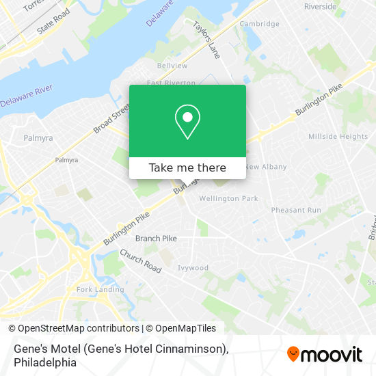 Gene's Motel (Gene's Hotel Cinnaminson) map