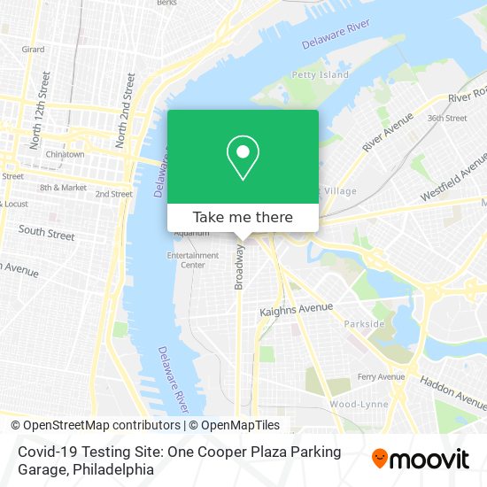 Covid-19 Testing Site: One Cooper Plaza Parking Garage map
