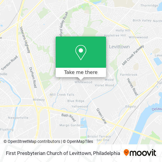 First Presbyterian Church of Levittown map