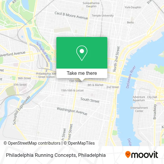 Philadelphia Running Concepts map