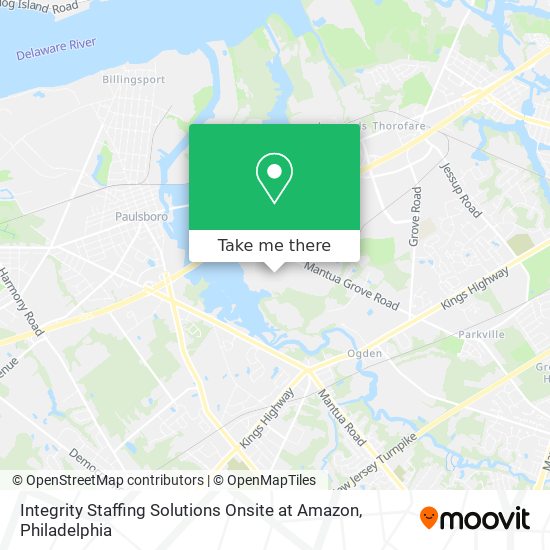Integrity Staffing Solutions Onsite at Amazon map