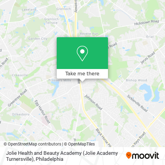 Mapa de Jolie Health and Beauty Academy (Jolie Academy Turnersville)