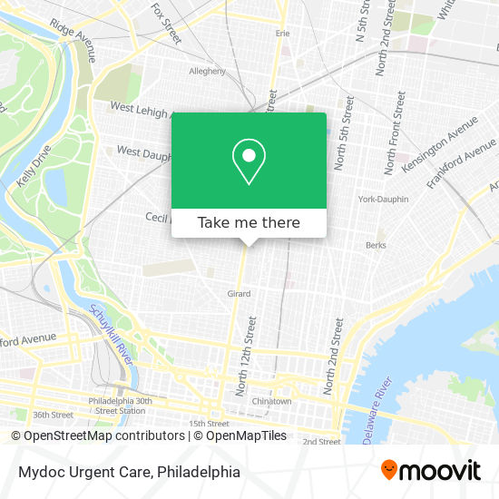 Mydoc Urgent Care map