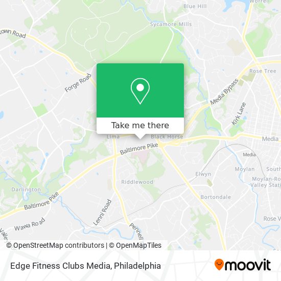 Mapa de Edge Fitness Clubs Media