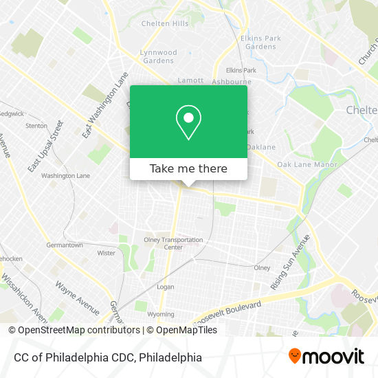 Mapa de CC of Philadelphia CDC