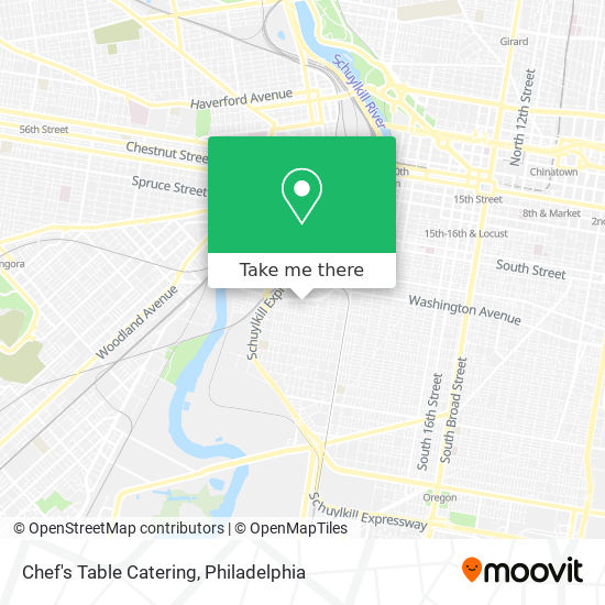 Chef's Table Catering map