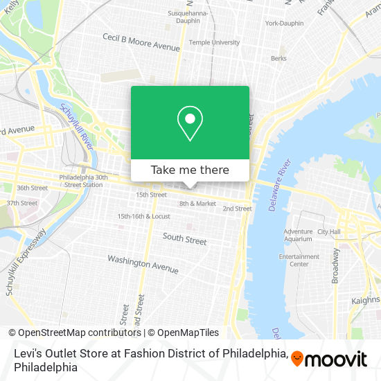 Mapa de Levi's Outlet Store at Fashion District of Philadelphia