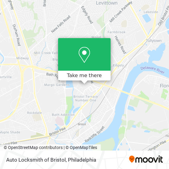 Mapa de Auto Locksmith of Bristol