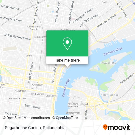 Sugarhouse Casino map