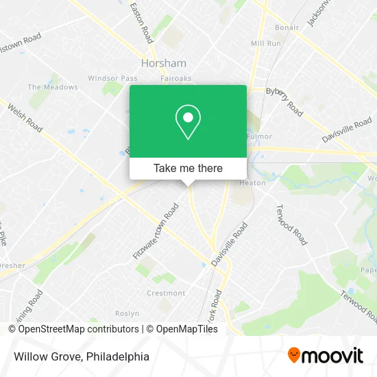 Willow Grove map