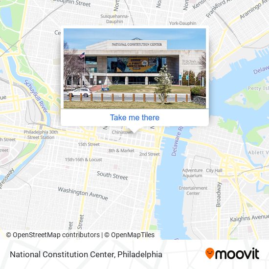National Constitution Center map