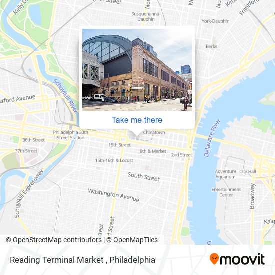 Reading Terminal Market map