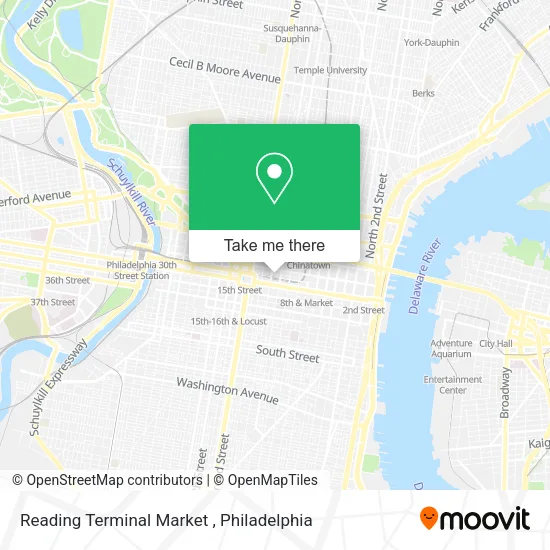 Reading Terminal Market map