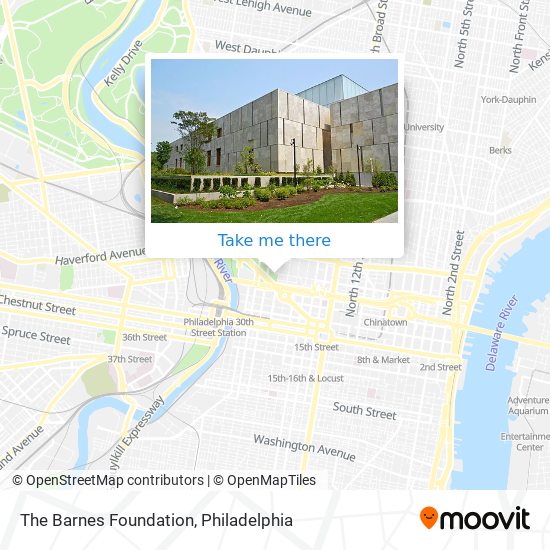 Mapa de The Barnes Foundation