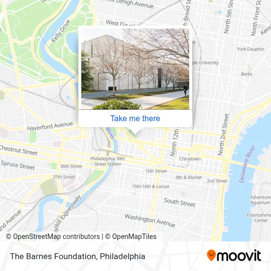 The Barnes Foundation map