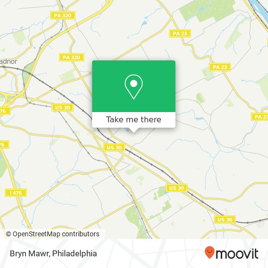 Mapa de Bryn Mawr