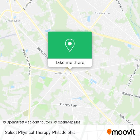 Mapa de Select Physical Therapy