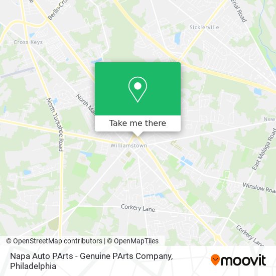 Napa Auto PArts - Genuine PArts Company map
