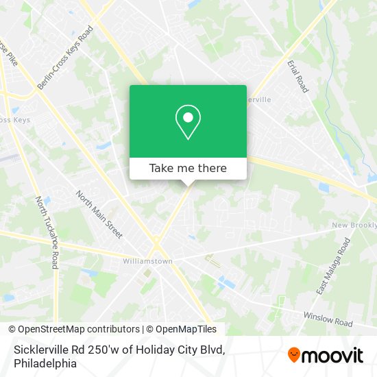 Sicklerville Rd 250'w of Holiday City Blvd map