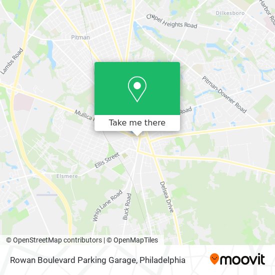 Rowan Boulevard Parking Garage map