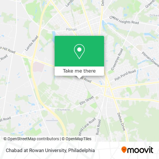 Mapa de Chabad at Rowan University