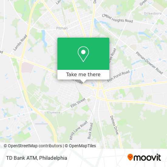 TD Bank ATM map