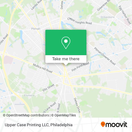 Upper Case Printing LLC map