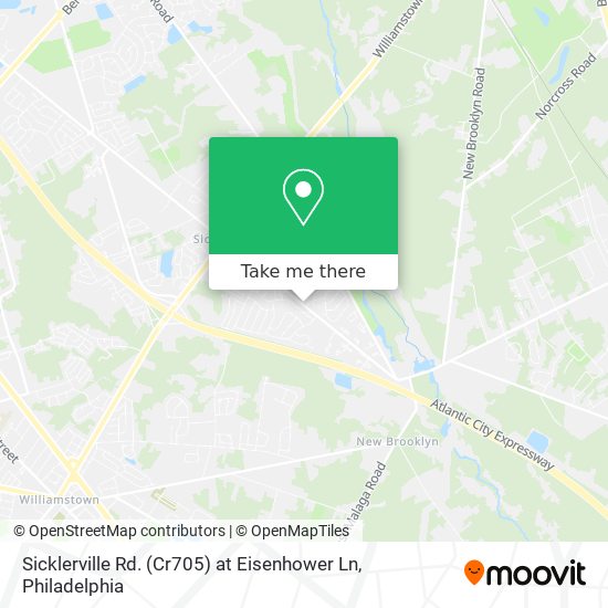 Sicklerville Rd. (Cr705) at Eisenhower Ln map