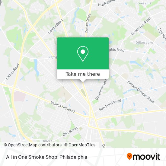 All in One Smoke Shop map