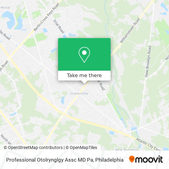 Professional Otolrynglgy Assc MD Pa map