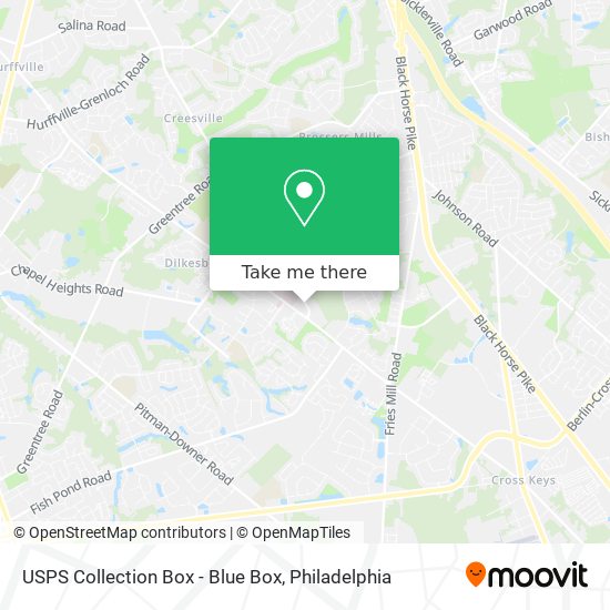 USPS Collection Box - Blue Box map