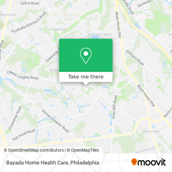 Mapa de Bayada Home Health Care