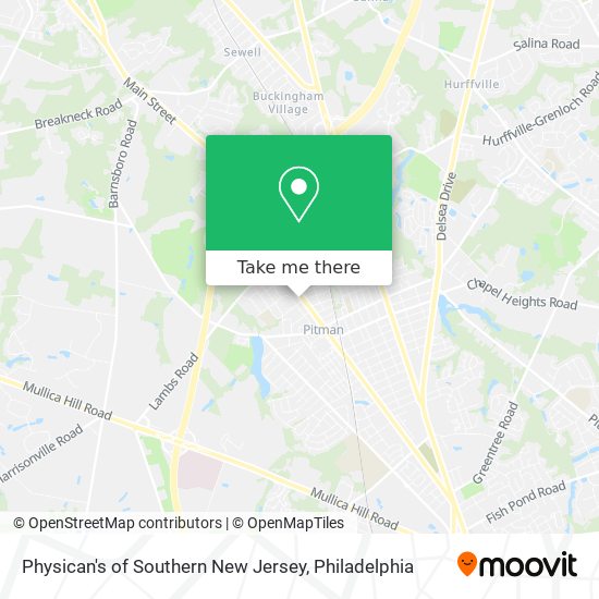 Physican's of Southern New Jersey map