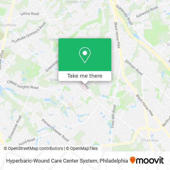 Mapa de Hyperbaric-Wound Care Center System
