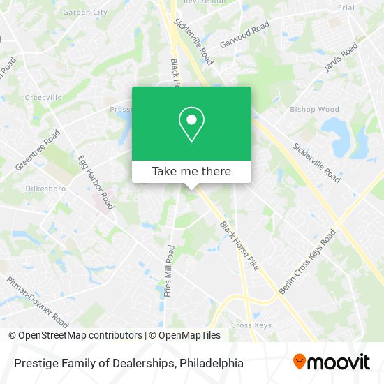 Prestige Family of Dealerships map