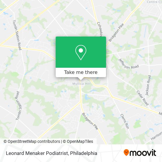 Leonard Menaker Podiatrist map