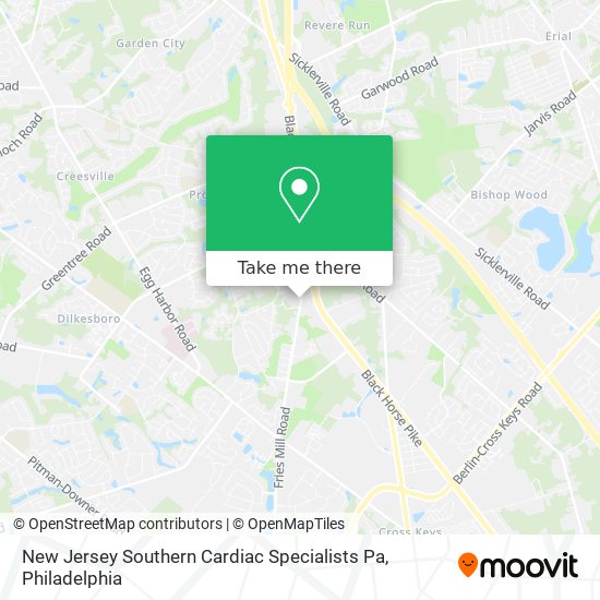 New Jersey Southern Cardiac Specialists Pa map