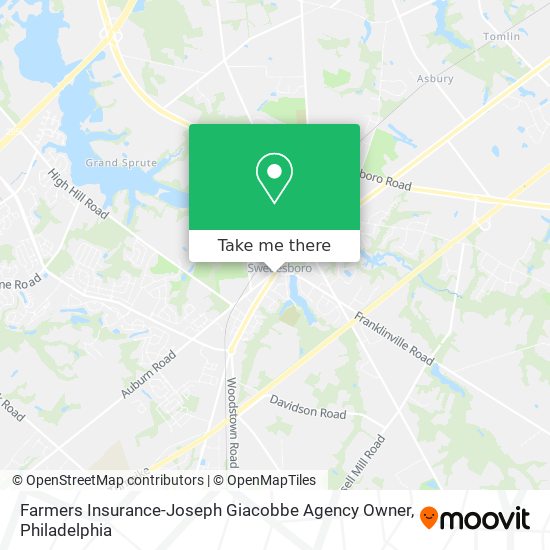 Mapa de Farmers Insurance-Joseph Giacobbe Agency Owner