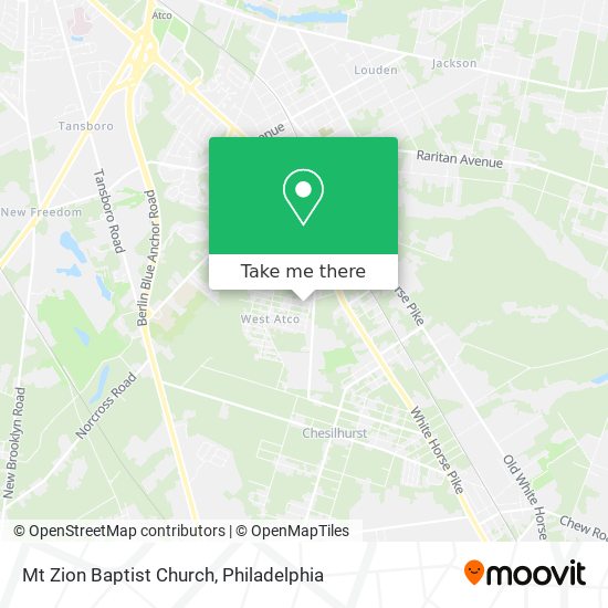 Mt Zion Baptist Church map