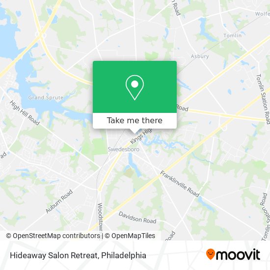 Hideaway Salon Retreat map