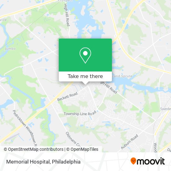 Memorial Hospital map