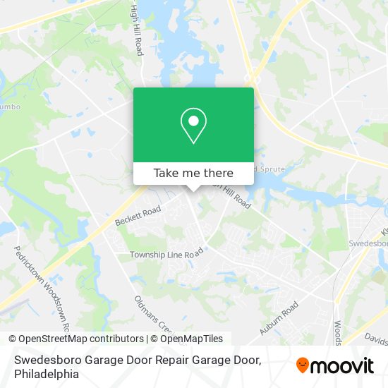 Mapa de Swedesboro Garage Door Repair Garage Door