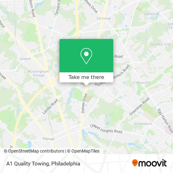 A1 Quality Towing map