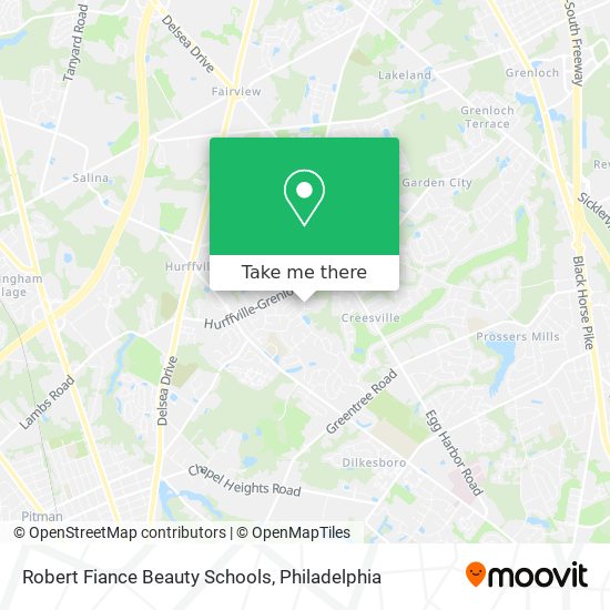 Mapa de Robert Fiance Beauty Schools