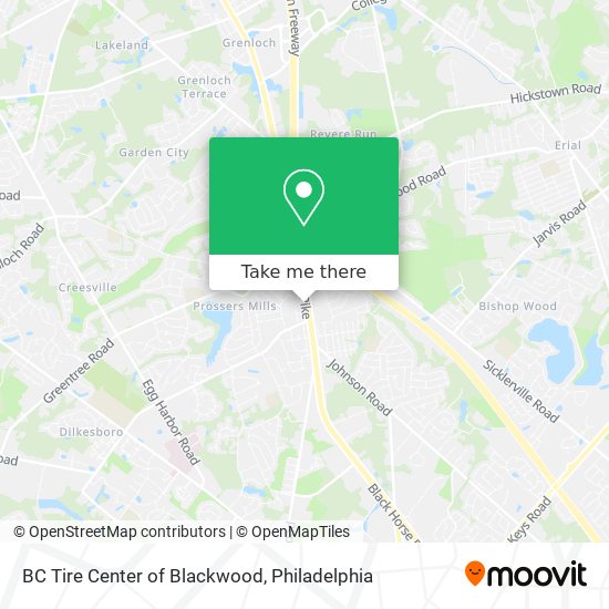 Mapa de BC Tire Center of Blackwood